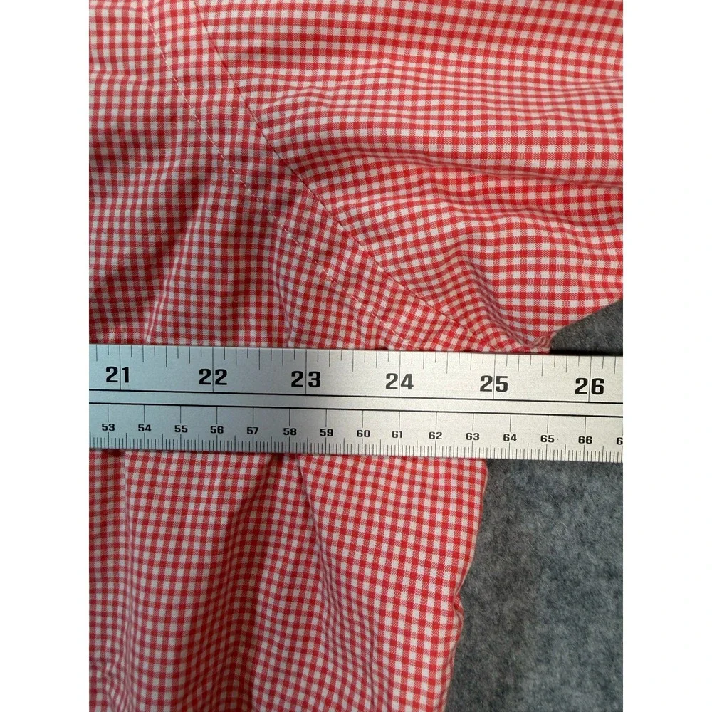 Ralph Lauren Mens XL Classic Fit Gingham Button Down Shirt Red White Long Sleeve